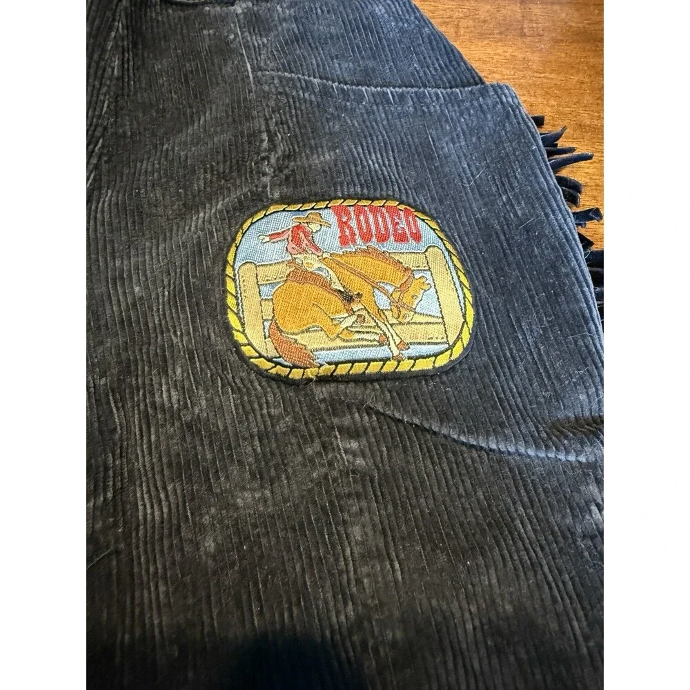 Vintage 90s Rodeo Print Shirt And Fringe Pants Size 18m